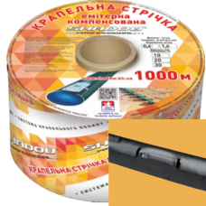 Стрічка крапельна 7 mil крок 30 см бухта 1000 метрів емітерна Shadow
