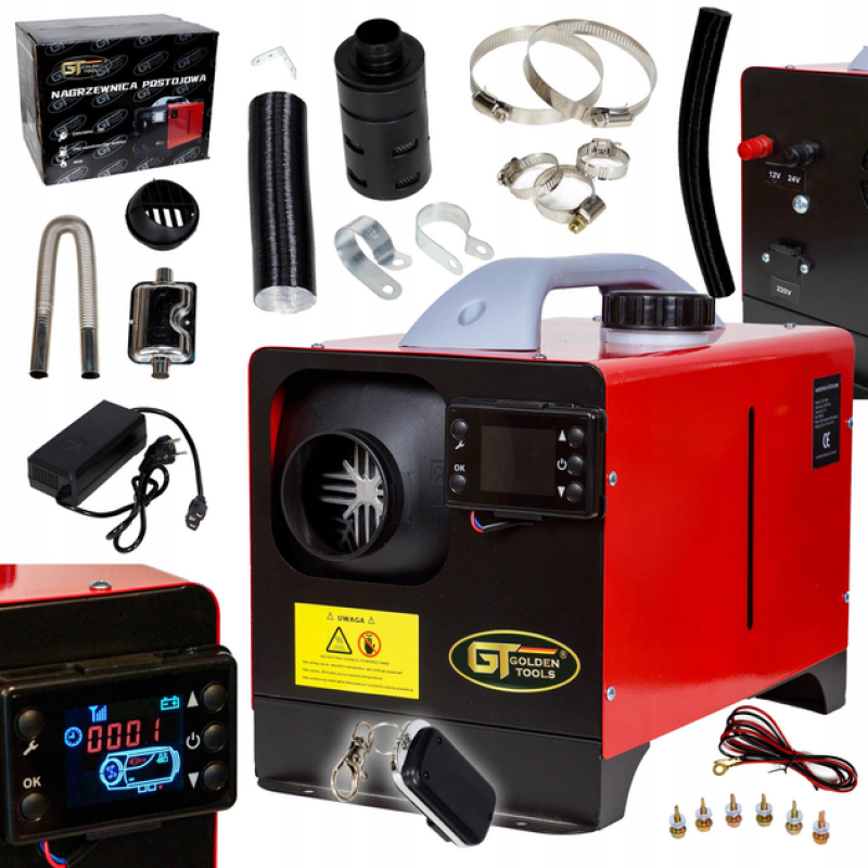 Автономний дизельний обігрівач Golden Tools GT-0008 WEBASTO потужністю 9 кВт з пультом ДК Автономний дизельний обігрівач Golden Tools GT-0008 WEBASTO потужністю 9 кВт з пультом ДК