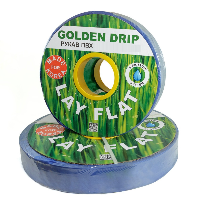 Рукав ПВХ Lay Flat 6“ (100 мм), 50 м GOLDEN DRIP для поливу та перекачки води