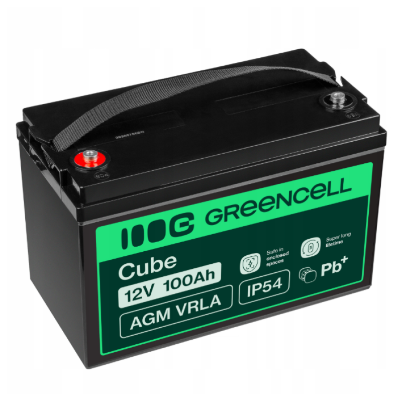 Акумулятор Green Cell AGM VRLA 12V 100Ah IP54 не потребує облуговування (термін служби - 5 років) Акумулятор Green Cell AGM VRLA 12V 100Ah IP54 не потребує облуговування (термін служби - 5 років)